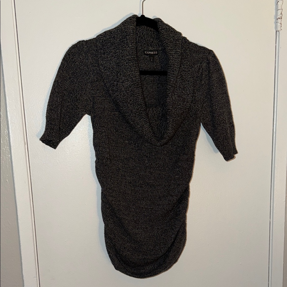 Express Women's Charcoal Cowl Neck Sweater